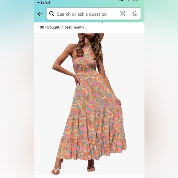 Zessica Tie top floral dress. New with tags. Size small. - Picture 3 of 4